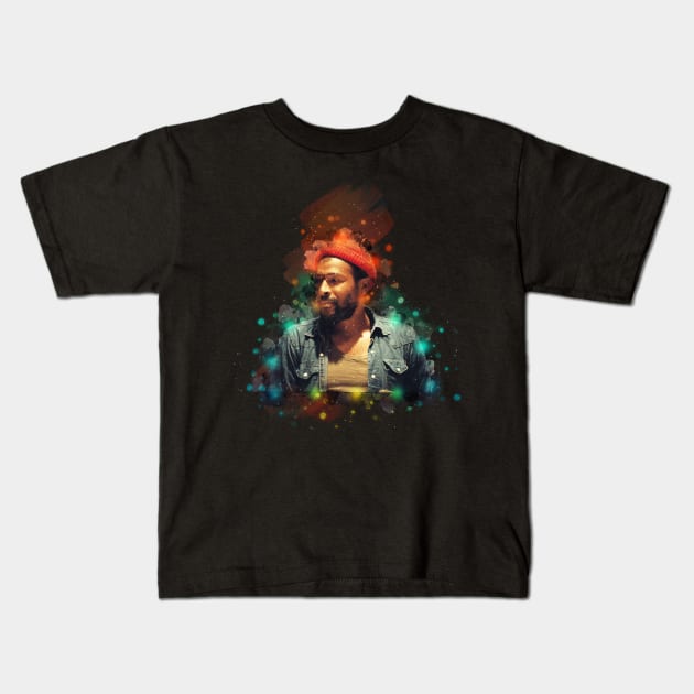 Marvin Gaye - Modern Art Kids T-Shirt by MaydenArt